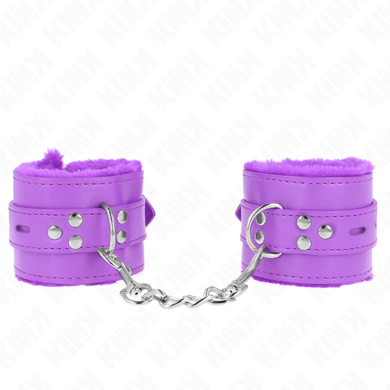 KINK - ALGEMAS FORRADAS COM ABERTURAS QUADRADAS VIOLETAS COM CORREIA VIOLETA AJUSTÁVEL 17-29 CM X 6 CM