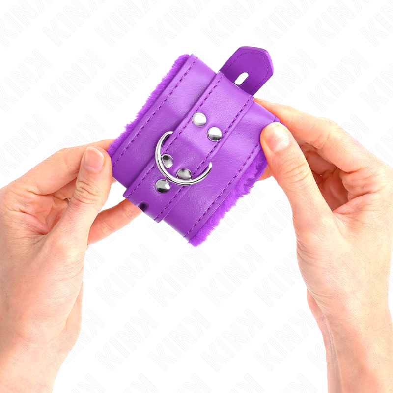 KINK - ALGEMAS FORRADAS COM ABERTURAS QUADRADAS VIOLETAS COM CORREIA VIOLETA AJUSTÁVEL 17-29 CM X 6 CM