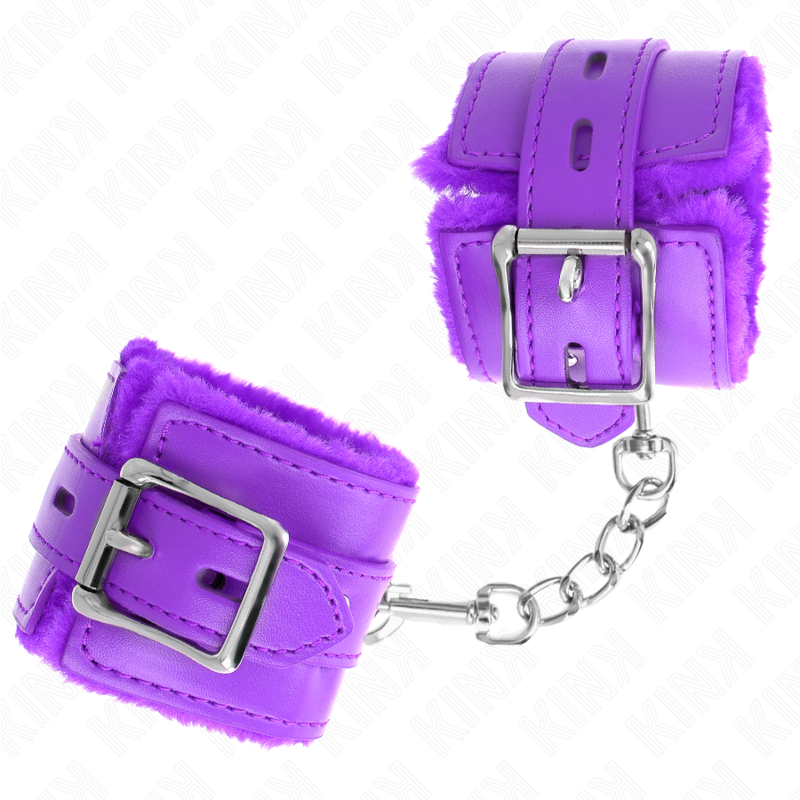 KINK - ALGEMAS FORRADAS COM ABERTURAS QUADRADAS VIOLETAS COM CORREIA VIOLETA AJUSTÁVEL 17-29 CM X 6 CM