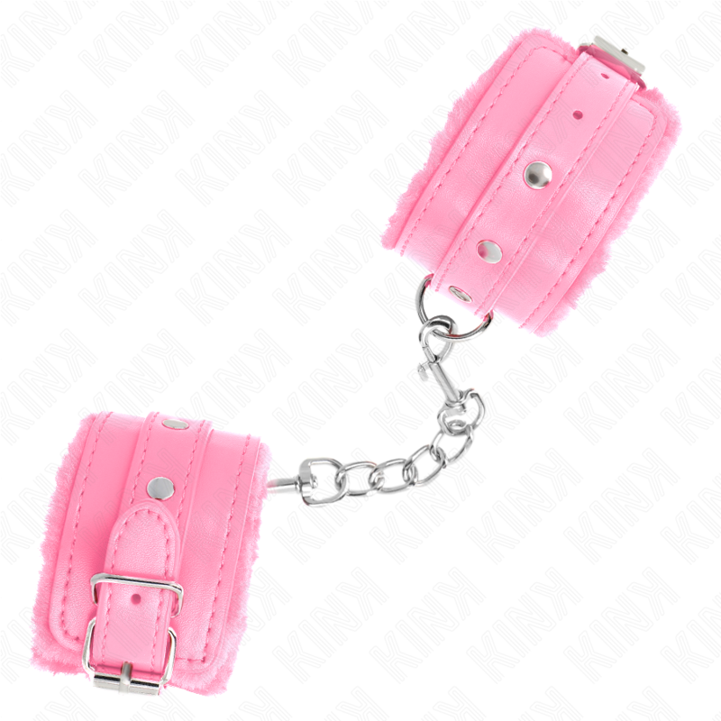 KINK - ALGEMAS FORRADAS PREMIUM ROSAS COM CORREIA ROSA AJUSTÁVEL 17-29 CM X 6 CM