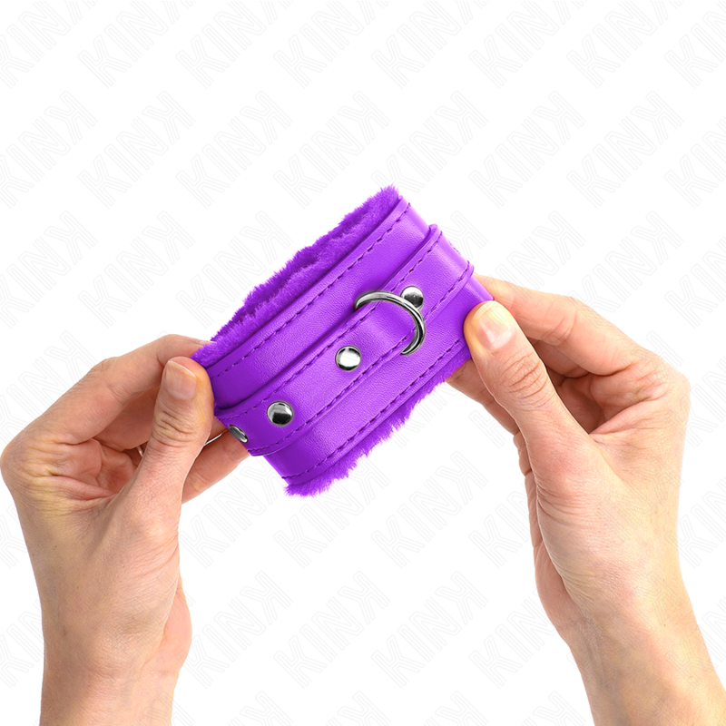 KINK - ALGEMAS FORRADAS PREMIUM VIOLETAS COM CORREIA VIOLETA AJUSTÁVEL 17-29 CM X 6 CM