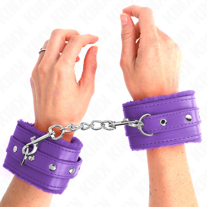 KINK - ALGEMAS FORRADAS PREMIUM VIOLETAS COM CORREIA VIOLETA AJUSTÁVEL 17-29 CM X 6 CM