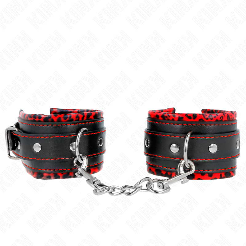KINK - ALGEMAS FORRADAS VERMELHO/PRETO AJUSTÁVEL 17-29 CM X 6 CM