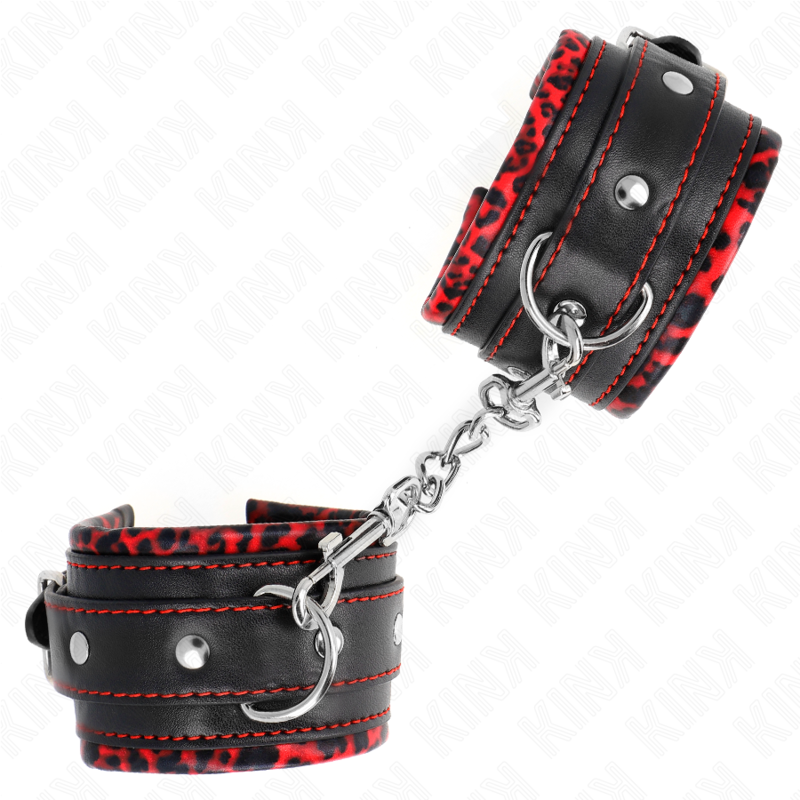 KINK - ALGEMAS FORRADAS VERMELHO/PRETO AJUSTÁVEL 17-29 CM X 6 CM