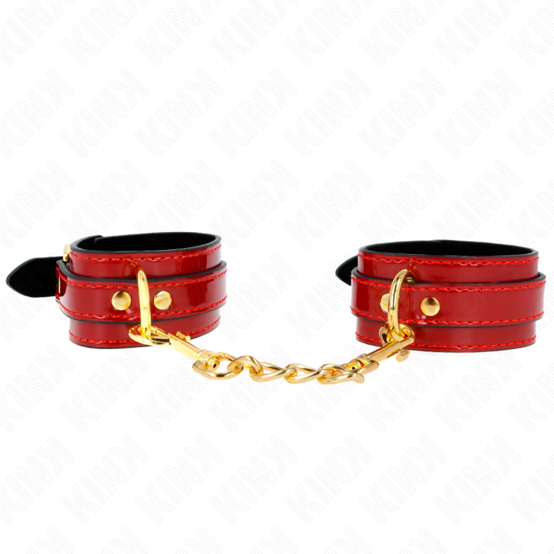KINK - PUNKOS JOANNA ANGEL VERMELHO AJUSTÁVEL COM CORRENTE DE OURO 16,5-26 CM X 4 CM
