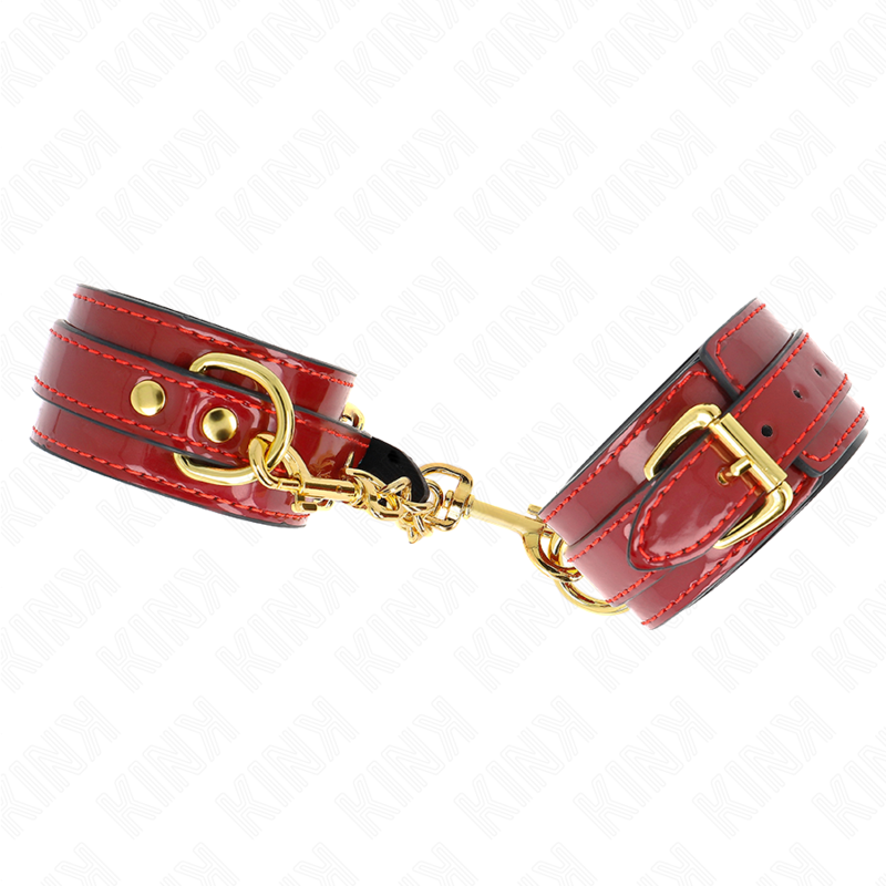 KINK - PUNKOS JOANNA ANGEL VERMELHO AJUSTÁVEL COM CORRENTE DE OURO 16,5-26 CM X 4 CM