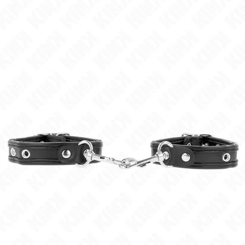 KINK - ALGEMAS DE PULSO MINI PRETAS COM TACHAS AJUSTÁVEL 16-22 CM X 2 CM