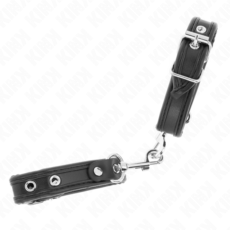 KINK - ALGEMAS DE PULSO MINI PRETAS COM TACHAS AJUSTÁVEL 16-22 CM X 2 CM