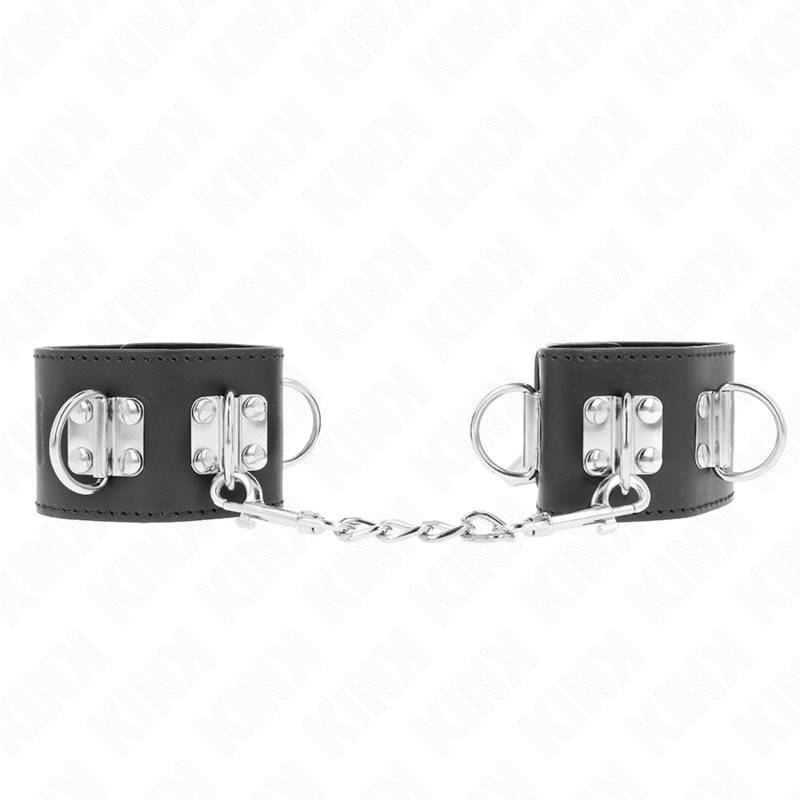 KINK - Punhos Multiposições Com Fecho De Cadeado Preto Ajustáveis ​​16-23 Cm X 5,5 Cm