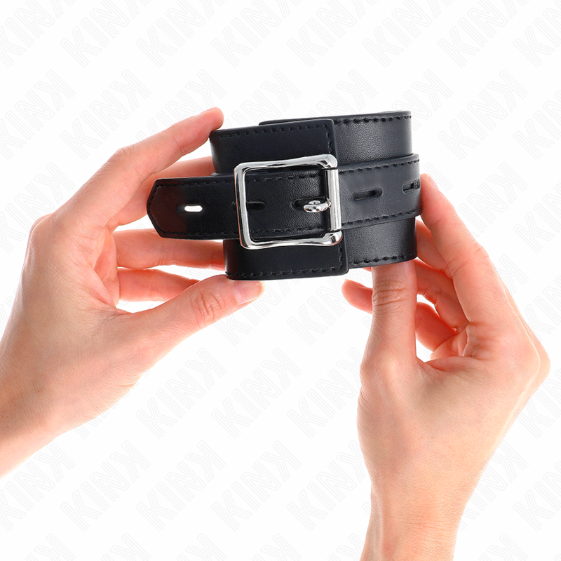 KINK - ALGEMAS PRETAS COM CORREIA PRETA AJUSTÁVEL 17-28 CM X 6 CM