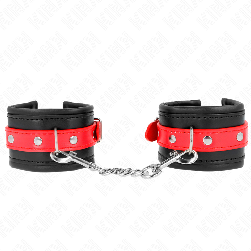 KINK - ALGEMAS PRETAS COM CORREIA VERMELHA AJUSTÁVEL 17-28 CM X 6 CM