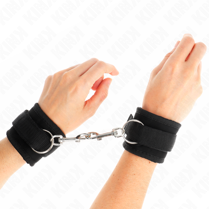 KINK - PULSO NYLON BIND HOOK&amp;LOOP PRETO MODELO 2 AJUSTÁVEL 18-35 CM X 6 CM