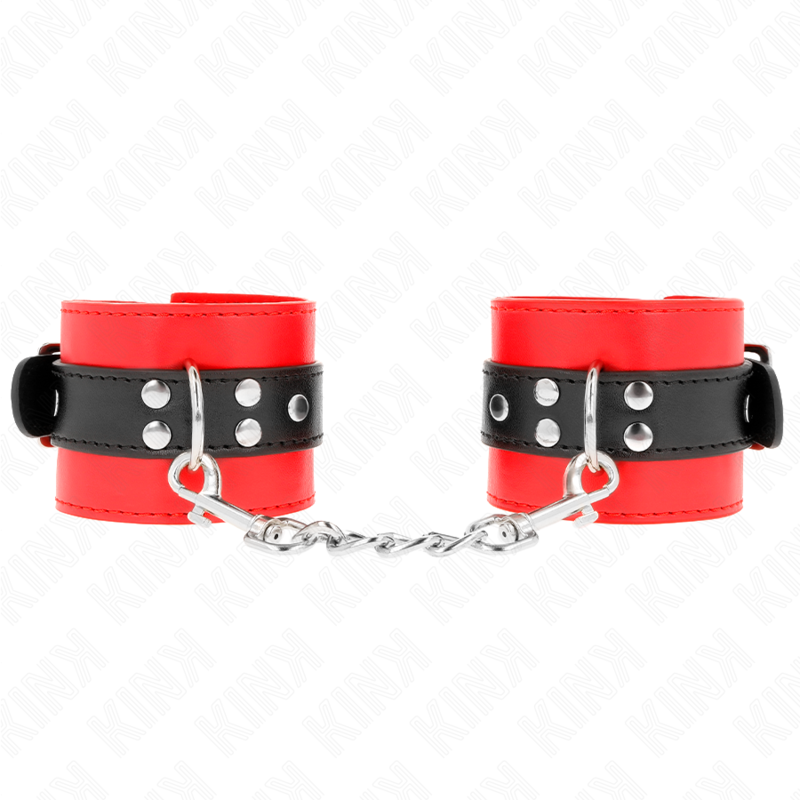 KINK - ALGEMAS VERMELHAS COM CORREIA PRETA AJUSTÁVEL 17-28 CM X 6 CM