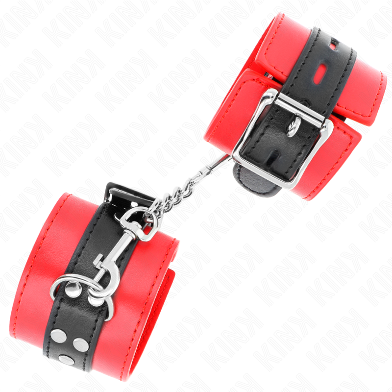KINK - ALGEMAS VERMELHAS COM CORREIA PRETA AJUSTÁVEL 17-28 CM X 6 CM