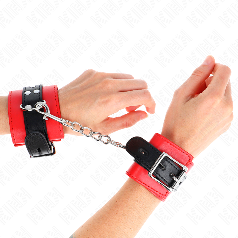 KINK - ALGEMAS VERMELHAS COM CORREIA PRETA AJUSTÁVEL 17-28 CM X 6 CM