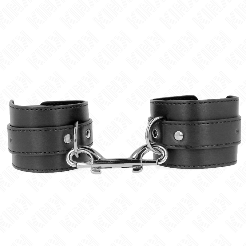 KINK - ALGEMAS SIMPLES COM LINHA DE REBITES E FIVELA GRANDE PRETAS AJUSTÁVEL 17-28 CM X 5 CM