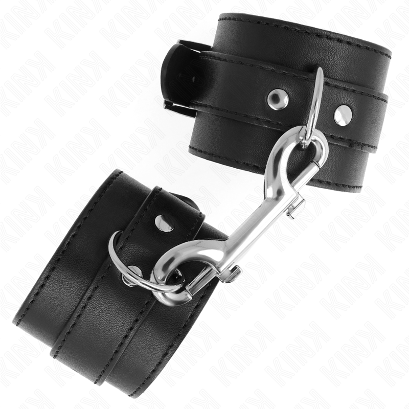 KINK - ALGEMAS SIMPLES COM LINHA DE REBITES E FIVELA GRANDE PRETAS AJUSTÁVEL 17-28 CM X 5 CM