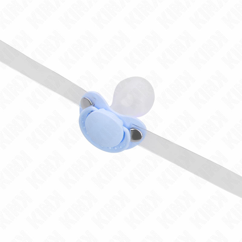 KINK - MORDAÇA FORMA DE CHUPETA 5.5 X 4 CM AZUL CELESTE AJUSTÁVEL 43-60 CM