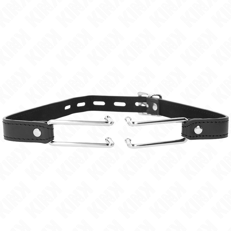 KINK - MORDAÇA GANCHO DE METAL 11.5 CM COM CORREIA EM POLIPELE AJUSTÁVEL 39-58 CM X 2 CM
