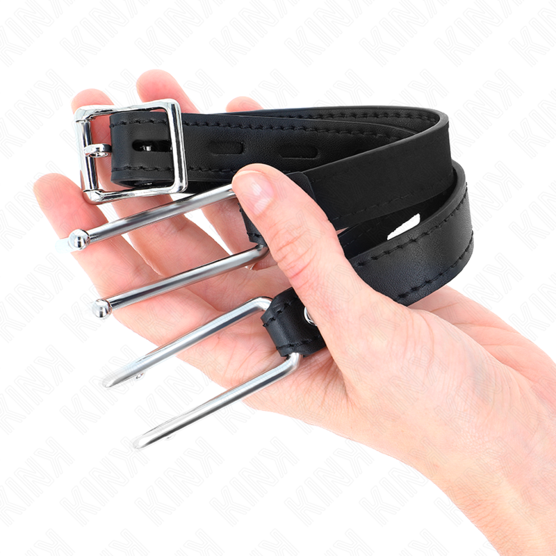 KINK - MORDAÇA GANCHO DE METAL 11.5 CM COM CORREIA EM POLIPELE AJUSTÁVEL 39-58 CM X 2 CM