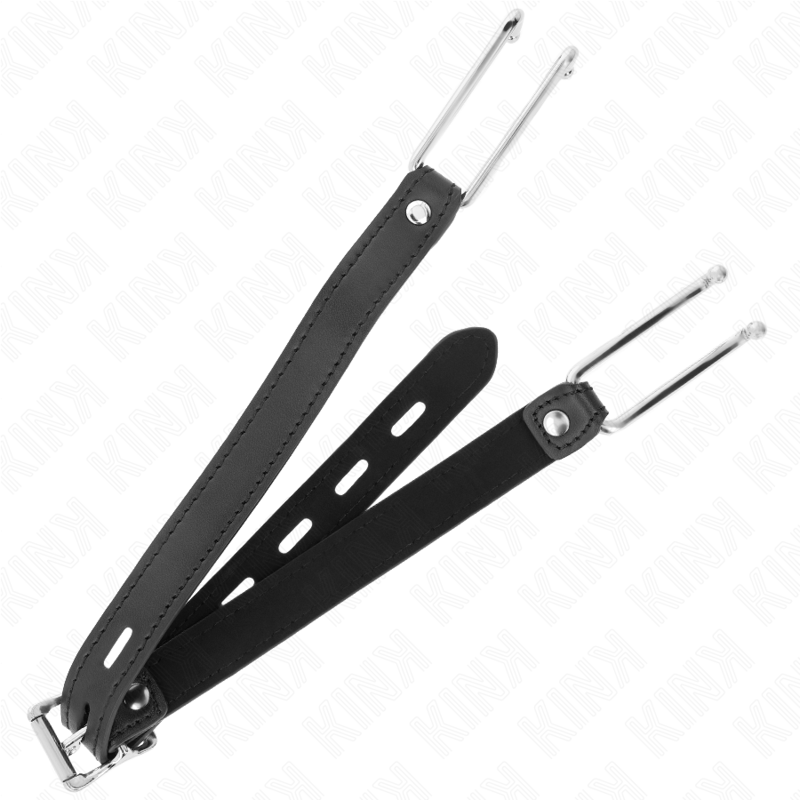 KINK - MORDAÇA GANCHO DE METAL 11.5 CM COM CORREIA EM POLIPELE AJUSTÁVEL 39-58 CM X 2 CM
