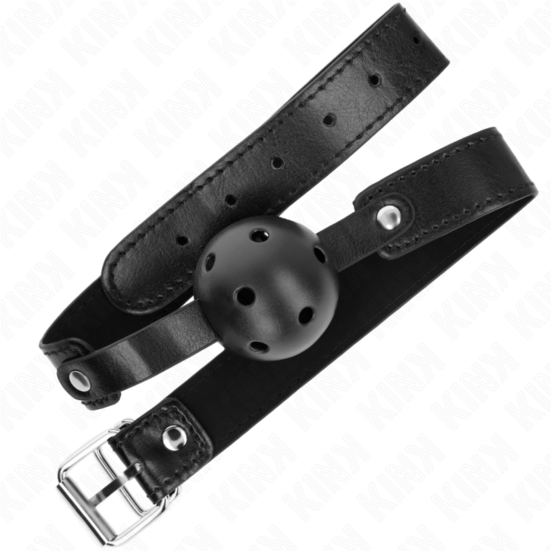 KINK - MORDAÇA DE BOLA 4.5 CM TRANSPIRÁVEL PRETA 65 X 2.5 CM