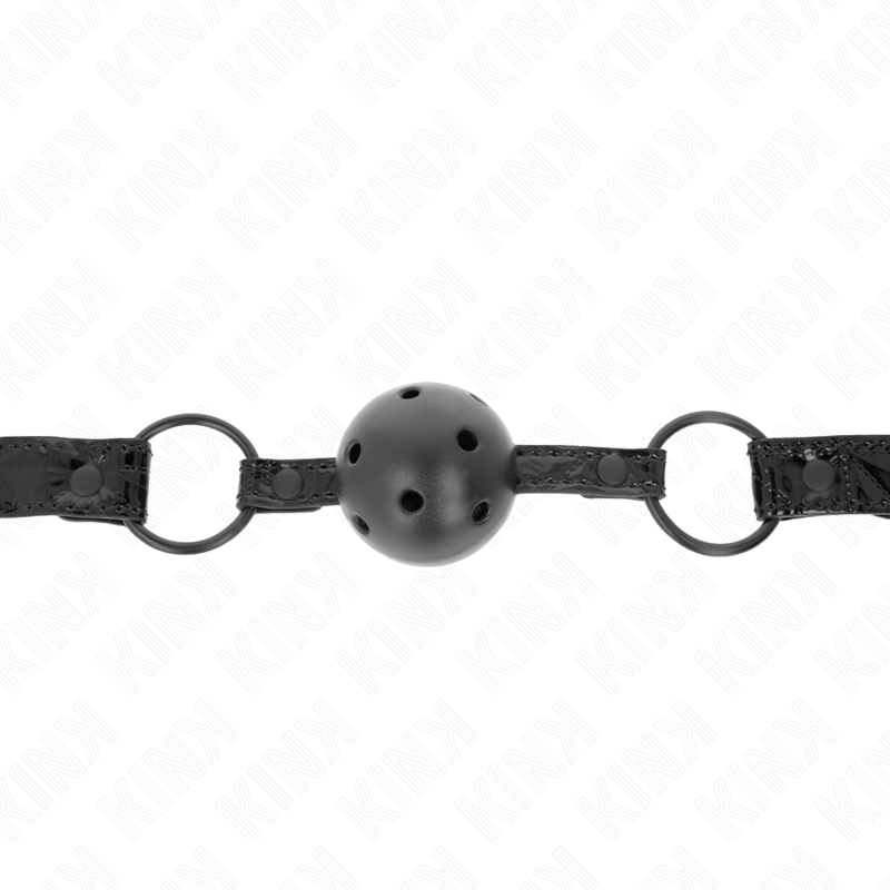 KINK - MORDAÇA DE BOLA 4.5 CM COM PADRÃO DE DIAMANTE MODELO 3 64.5 CM AJUSTÁVEL 42-60 CM