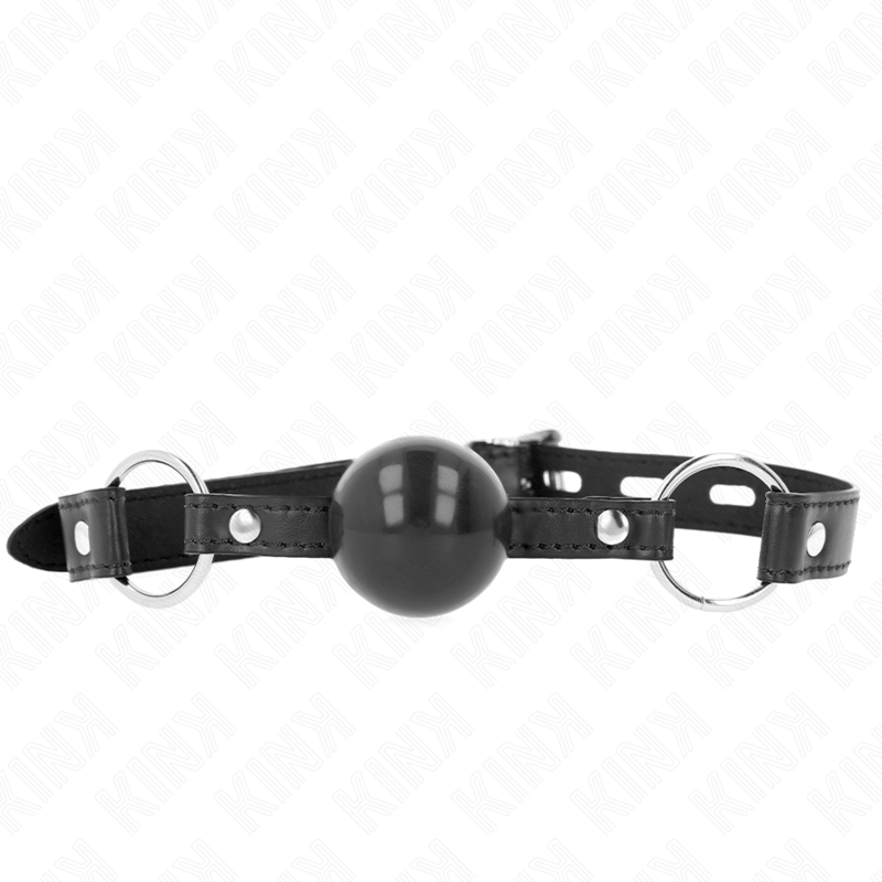 KINK - MORDAÇA DE BOLA 4 CM EM TPE PRETA 60 X 2 CM