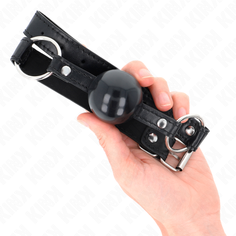 KINK - MORDAÇA DE BOLA 4 CM EM TPE PRETA 60 X 2 CM