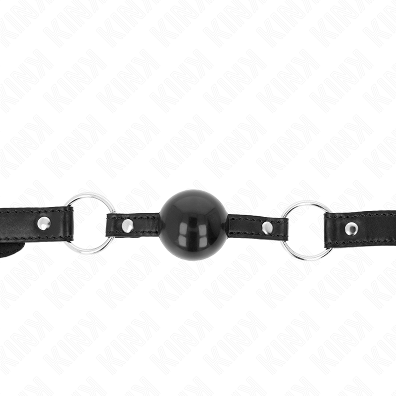 KINK - MORDAÇA DE BOLA 4 CM EM TPE PRETA 60 X 2 CM