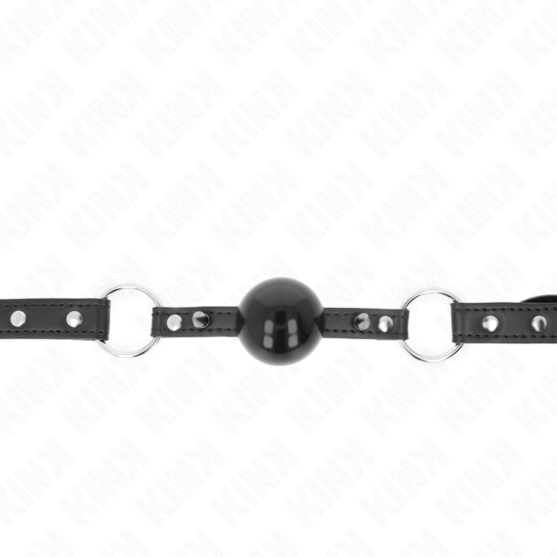 KINK - MORDAÇA COM BOLA 4 CM COM REBITE DE PONTA E FECHO DE PRESSÃO 65 x 2 CM