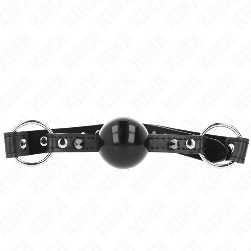 KINK - MORDAÇA COM BOLA 4 CM COM REBITE DE PONTA E FECHO DE PRESSÃO 65 x 2 CM