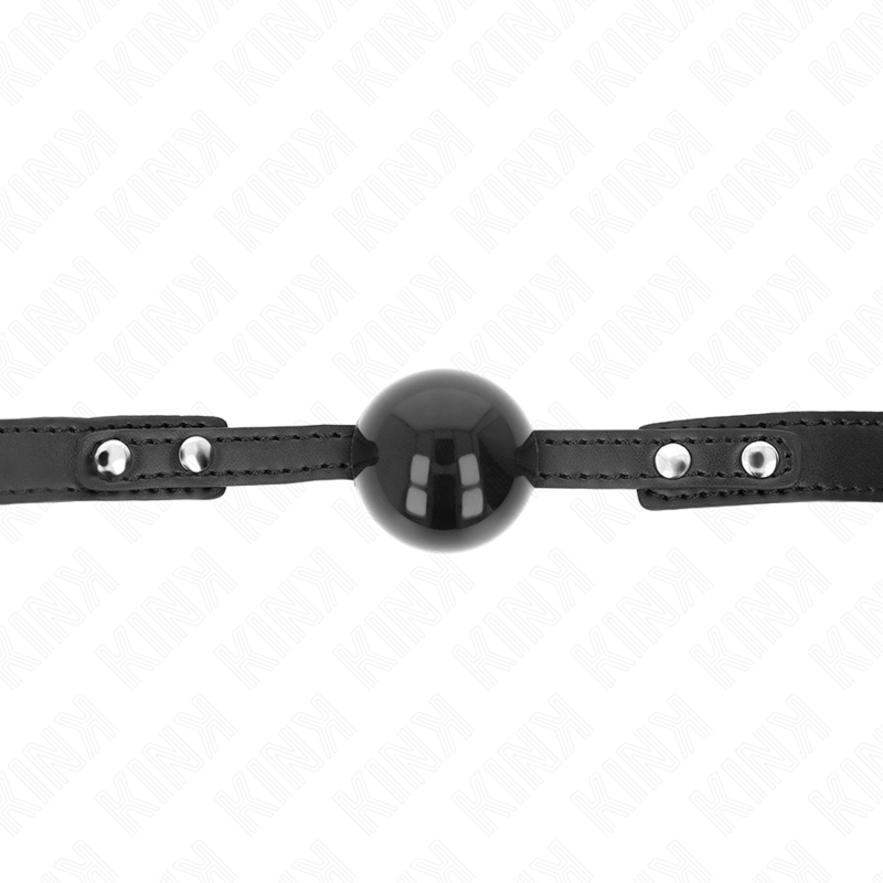 KINK - MORDAÇA COM BOLA 4 CM SUAVE EM TPE MODELO 3 60 x 2 CM AJUSTÁVEL 37-52 CM