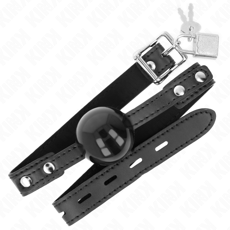KINK - MORDAÇA COM BOLA 4 CM SUAVE EM TPE MODELO 3 60 x 2 CM AJUSTÁVEL 37-52 CM