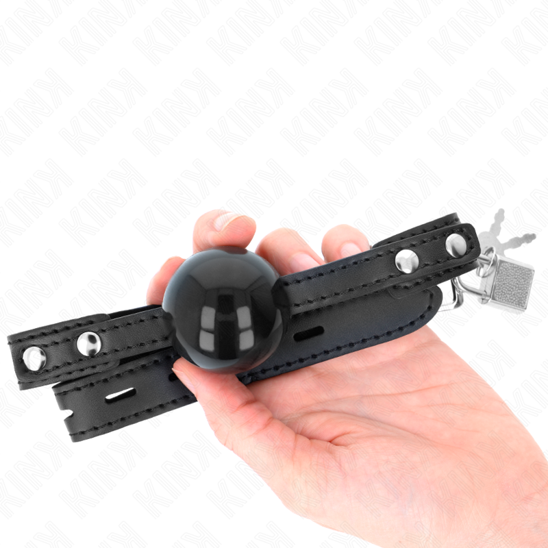 KINK - MORDAÇA COM BOLA 4 CM SUAVE EM TPE MODELO 3 60 x 2 CM AJUSTÁVEL 37-52 CM