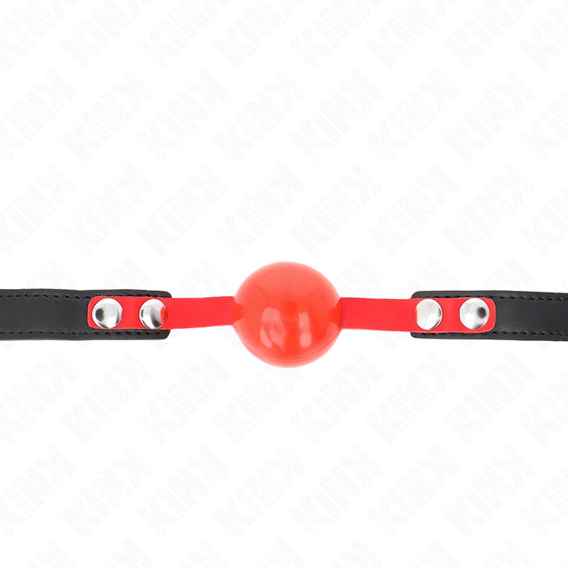 KINK - MORDAÇA COM BOLA 4 CM SUAVE EM TPE MODELO 4 60 x 2 CM AJUSTÁVEL 37-52 CM