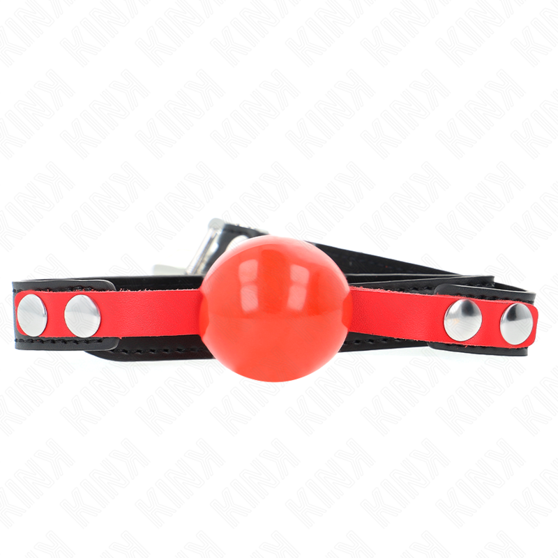 KINK - MORDAÇA COM BOLA 4 CM SUAVE EM TPE MODELO 4 60 x 2 CM AJUSTÁVEL 37-52 CM