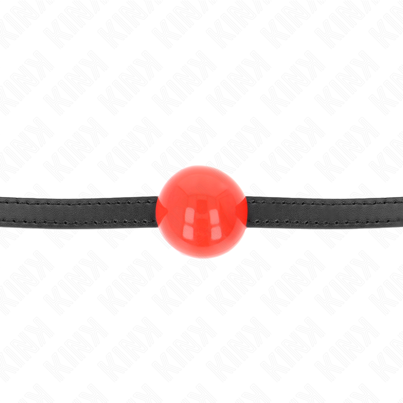 KINK - MORDAÇA COM BOLA 4 CM SÓLIDA SIMPLES VERMELHA 65 x 1.5 CM