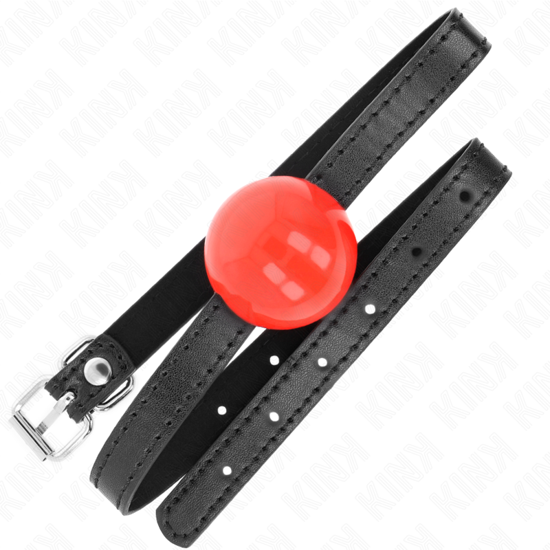 KINK - MORDAÇA COM BOLA 4 CM SÓLIDA SIMPLES VERMELHA 65 x 1.5 CM