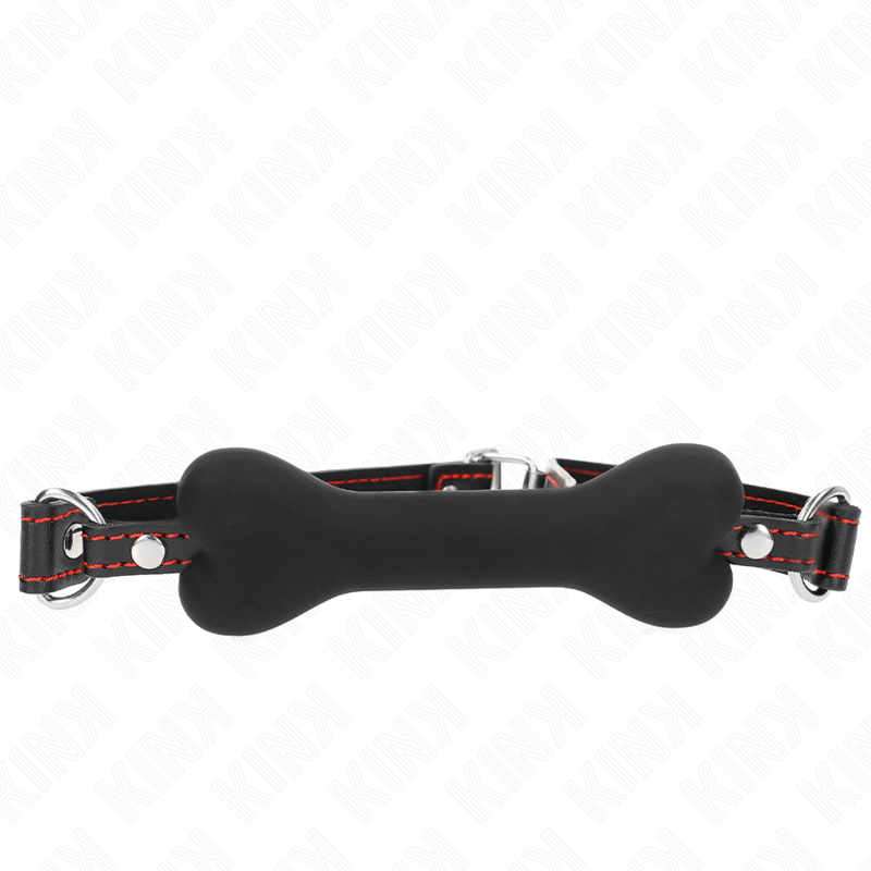 KINK - MORDAÇA FORMA DE OSSO 12 CM PRETA 63 x 2 CM