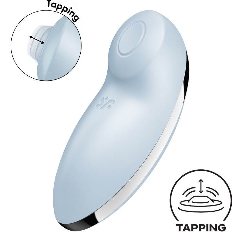 Satisfyer Tap &amp; Climax 2 Vibrador y Estimulador Azul