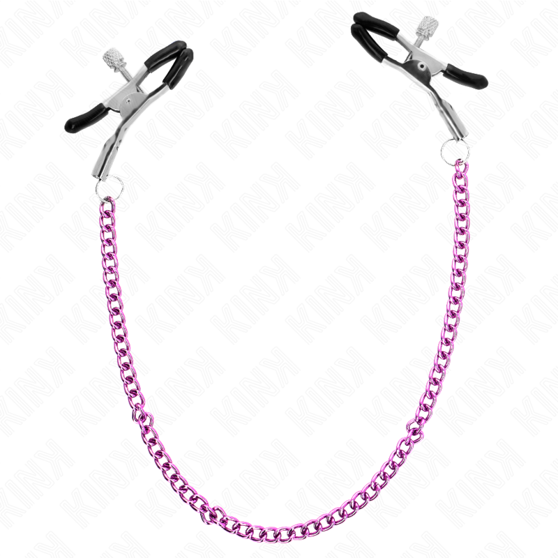 KINK - PINÇAS PARA MAMILOS COM CORRENTE VIOLETA 30 CM