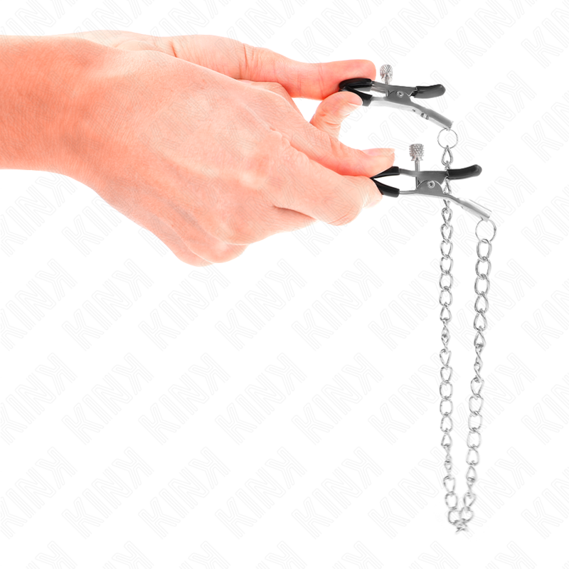 KINK - PINÇAS PARA MAMILOS COM CORRENTE FINA 30 CM