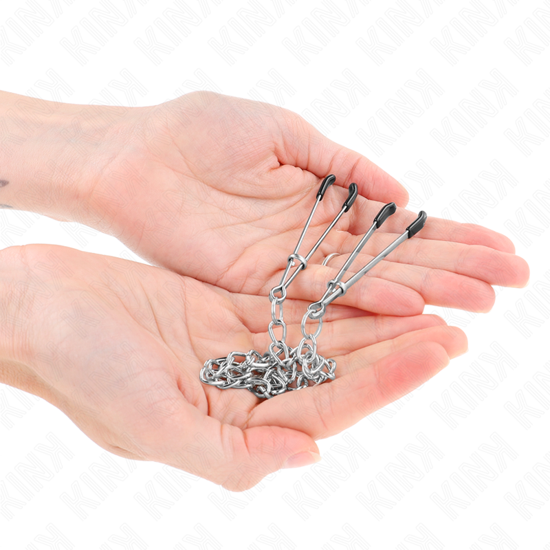 KINK - PINÇAS PARA MAMILOS FINAS COM CORRENTE GROSSA 30 CM
