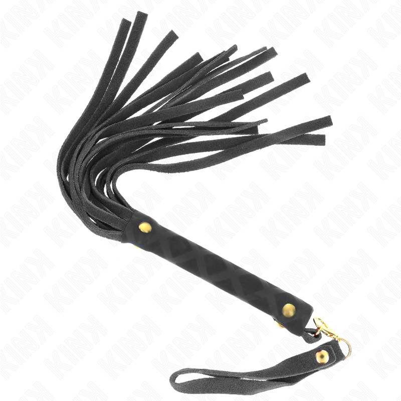 KINK - MINI CHICOTE EM CAMURÇA PRETO 30 CM