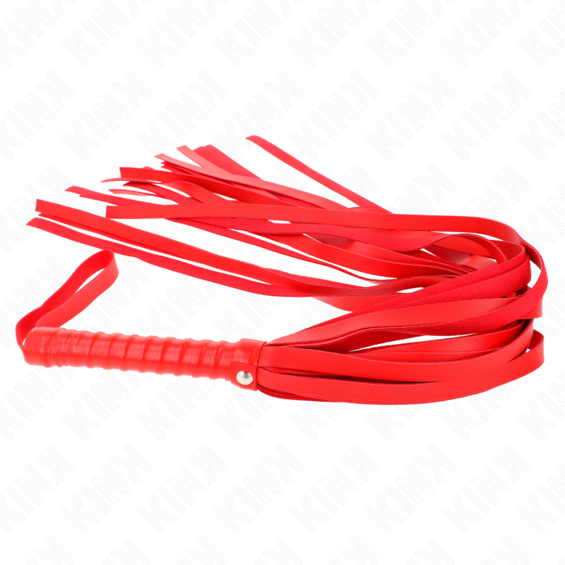 KINK - CHICOTE DE CAUDA LONGA COM CABO CURTO VERMELHO 70 CM