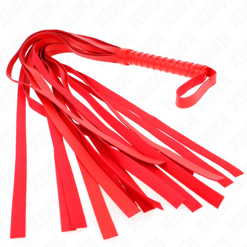 KINK - CHICOTE DE CAUDA LONGA COM CABO CURTO VERMELHO 70 CM