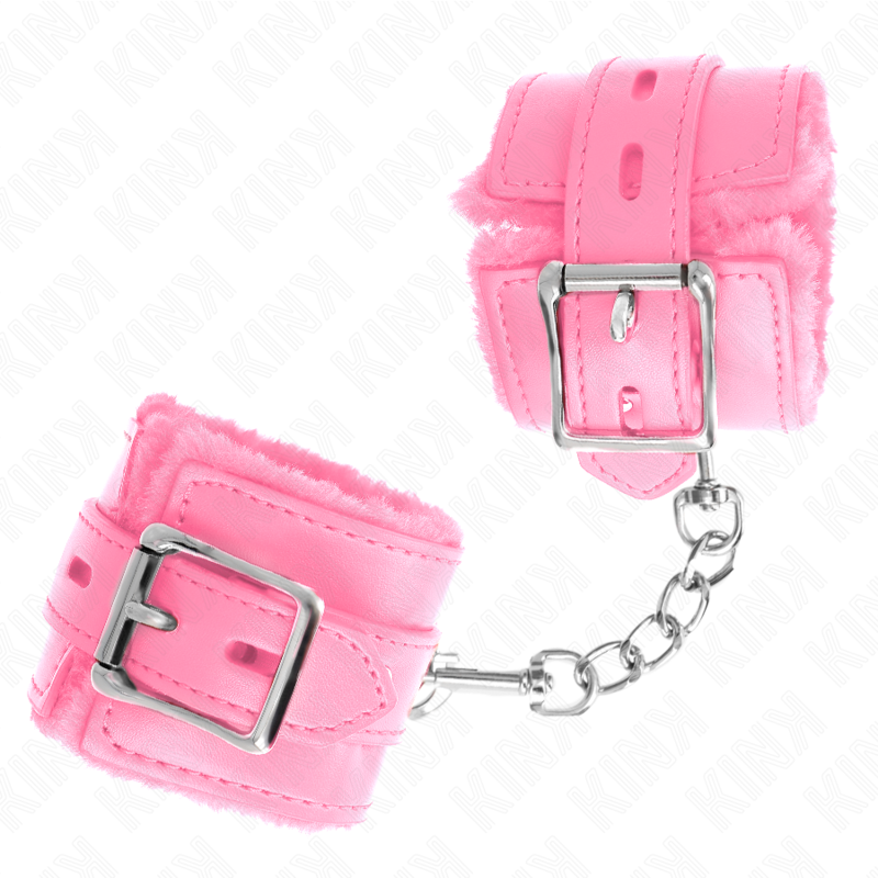 KINK - ALGEMAS FORRADAS COM ABERTURAS QUADRADAS ROSAS COM CORREIA ROSA AJUSTÁVEL 17-29 CM X 6 CM