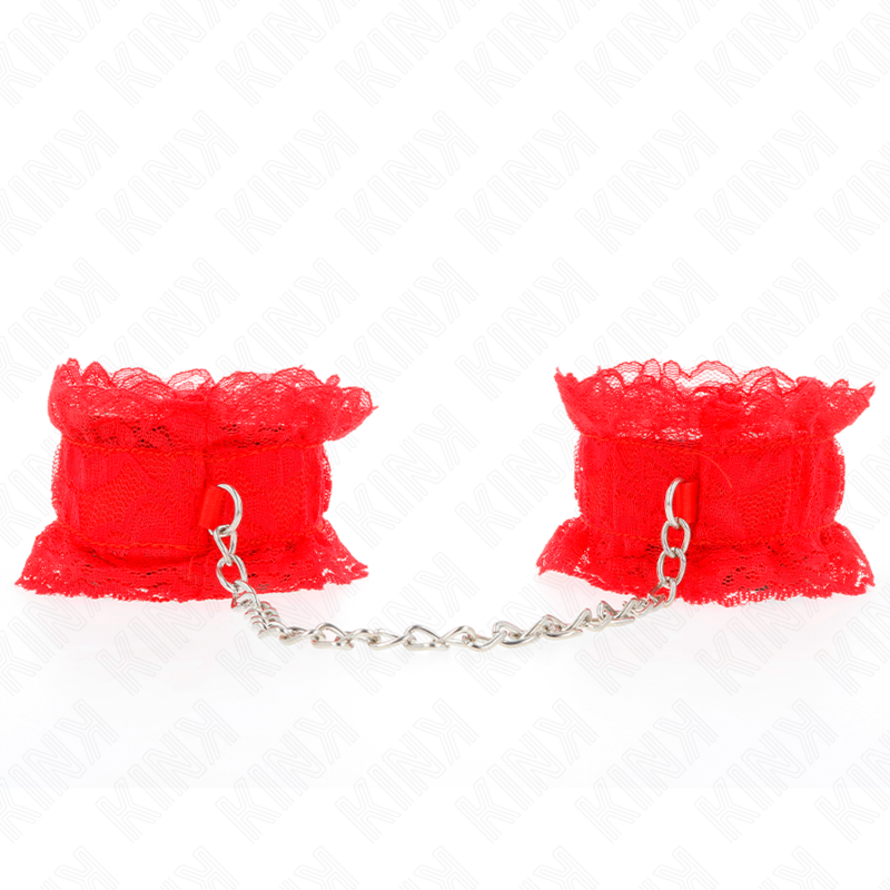 KINK - PUÑOS ELÁSTICOS DE RENDA VERMELHO