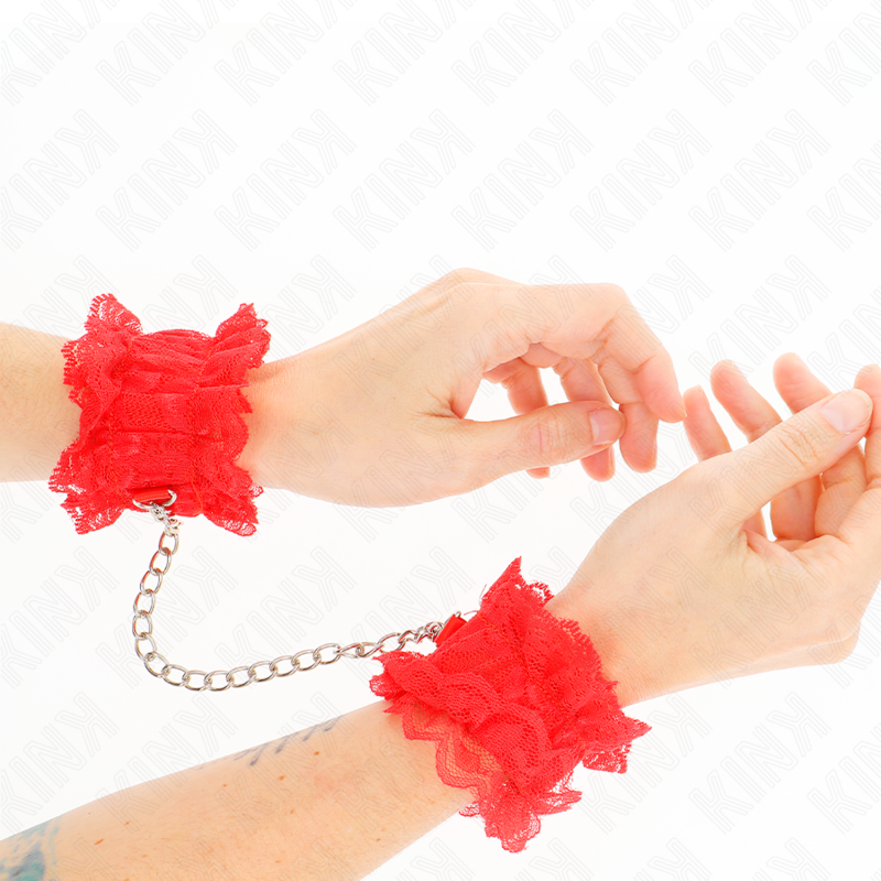 KINK - PUÑOS ELÁSTICOS DE RENDA VERMELHO